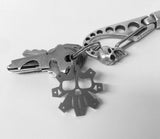 Brushed Stainless SMCO GEAR KEYCHAIN