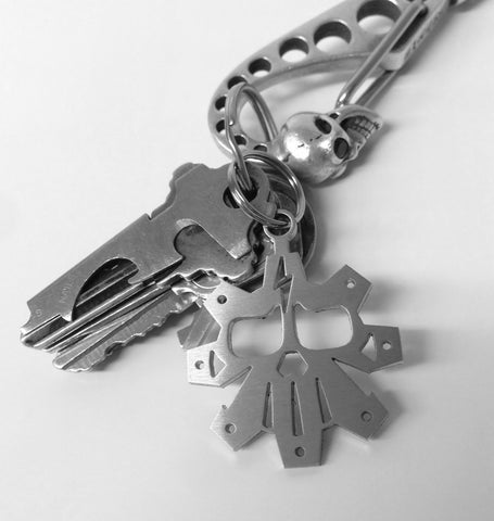 Brushed Stainless SMCO GEAR KEYCHAIN