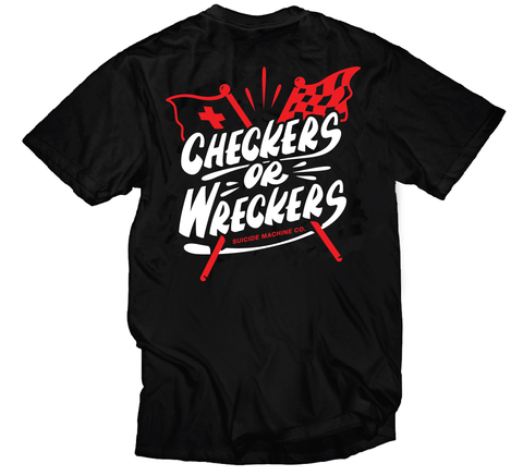 SM CHECKERS OR WRECKERS TEE